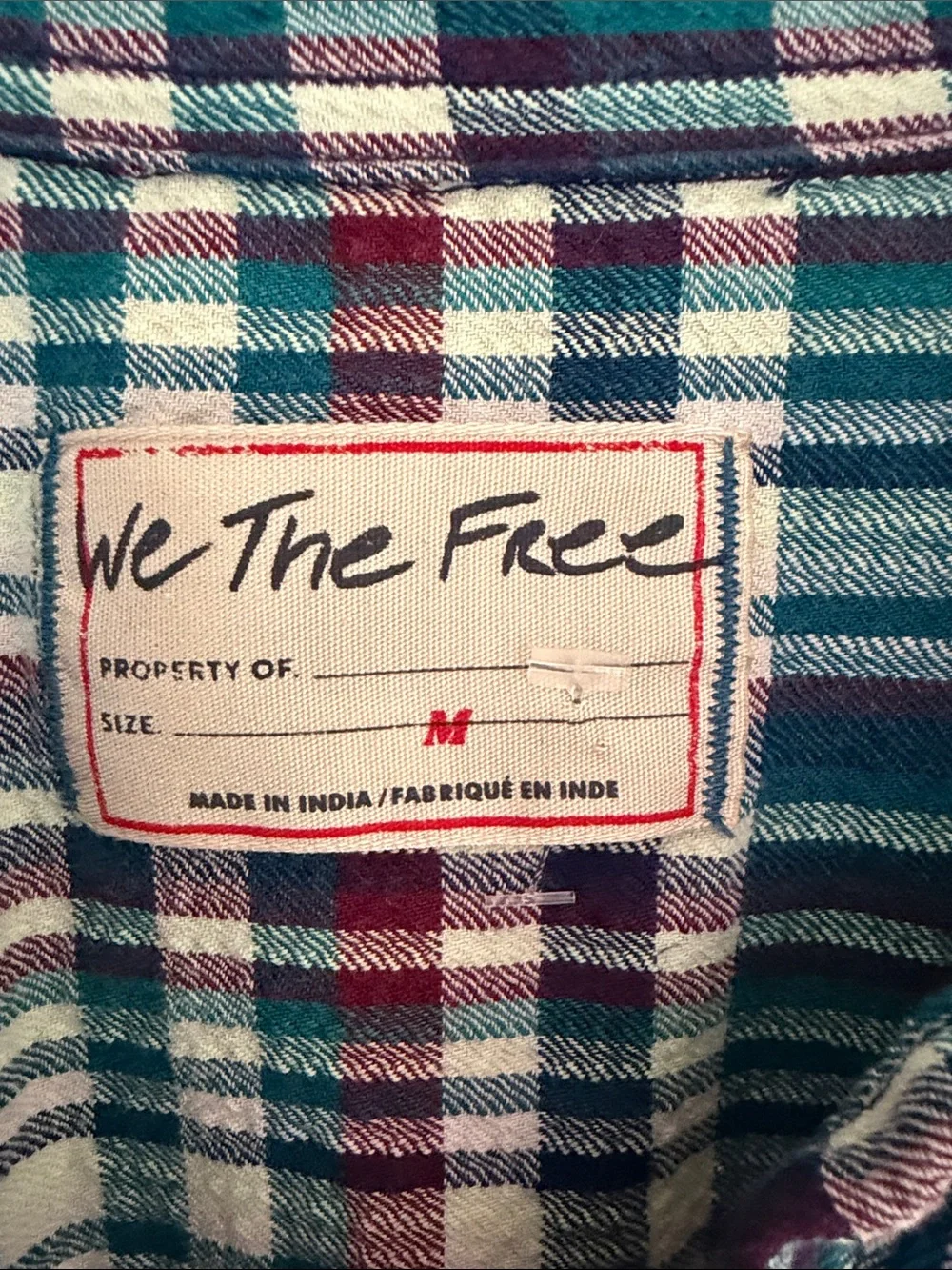Free People casual plaid